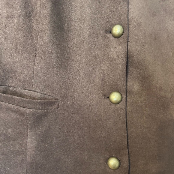 Grace Karin Brown Faux Suede Vest - Picture 2 of 5